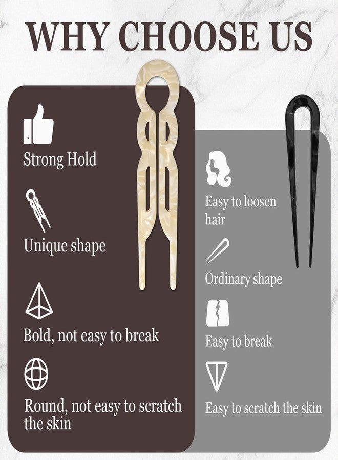 BOKKY 4 Pack Lialys Hair Pin for Women – Elegant Prestige Hair Accessories for Bun (A) - Image 3